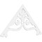 Ekena Millwork Pitch Finley Architectural Grade PVC Gable Pediment, 72"W x 36"H x 1"P (12/12) GPP072X036X100FIN - alternate 1